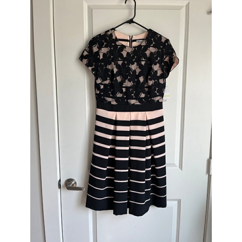 Dress Floral Lace Striped